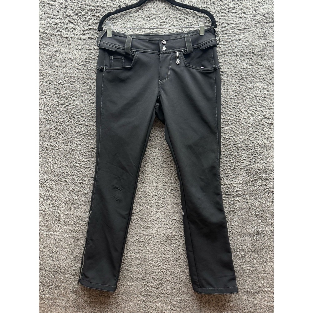 Volcom Mid Rise Battle‎ Stretch Skinny Snowboarding Pant Black Womens Size SP